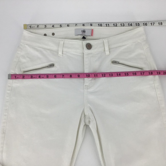Cabi White Curvy Zip Skinny Jeans, #5317, Size 8 - Picture 12 of 16